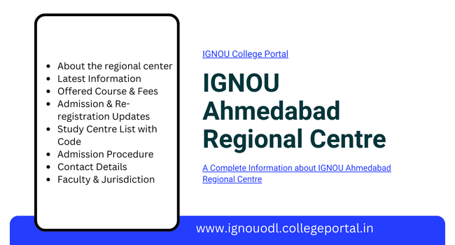 IGNOU Ahmedabad Regional Centre: Admission 2026, Contact Number & Courses Details