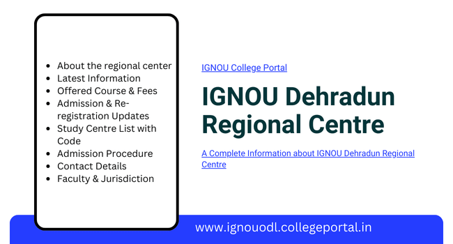 IGNOU Dehradun Regional Centre: Admission 2026, Courses, Fees & Contact Details