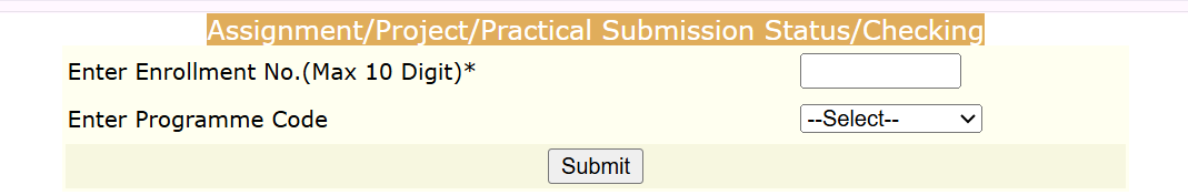 IGNOU Assignment Status