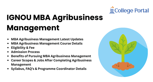 IGNOU MBA Agribusiness Management Admission 2026: Fees, Eligibility, Syllabus & Career Scope