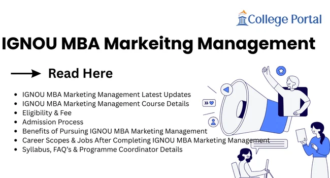IGNOU MBA Marketing Management Admission 2026: Fees, Eligibility, Syllabus, Career Scope & Projects
