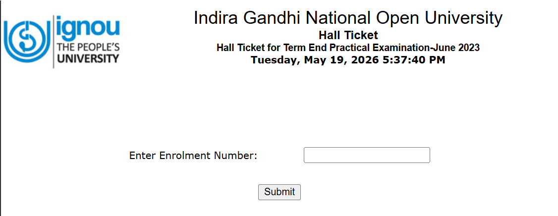 ignou hall ticket 2026 june
